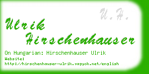 ulrik hirschenhauser business card